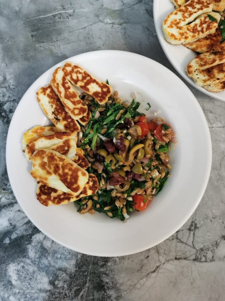 Hello Halloumi in a plate