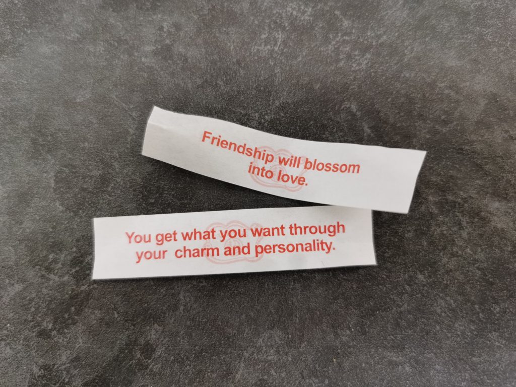 fortune cookie from dumpling king