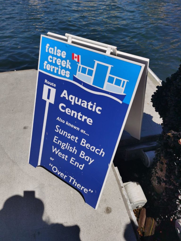 Granville Island Ferry Sign