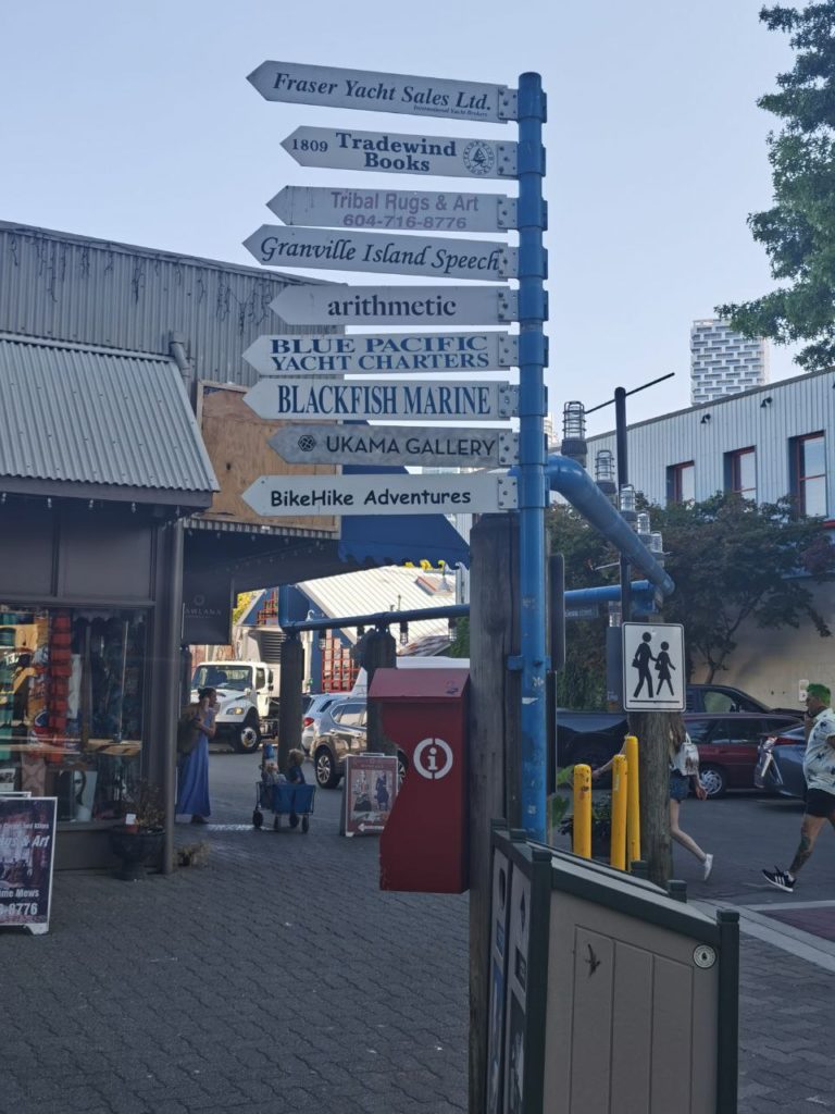 Granville Island Signpost