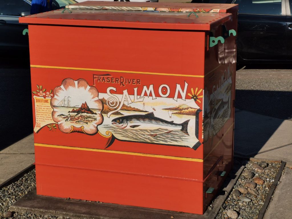 Salmon ad at Steveston Greenways