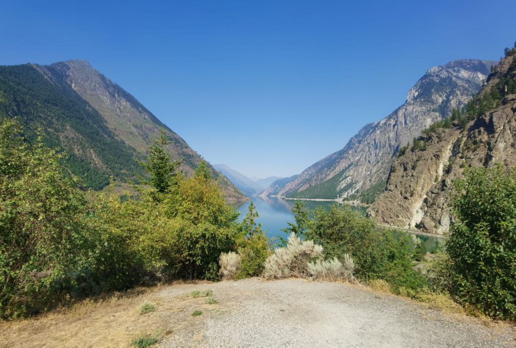 Rockies Canadian Mountain view with lake and trees