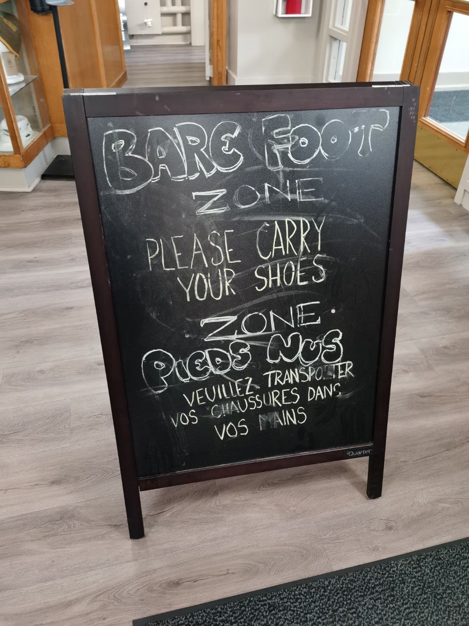 Banff Hot Springs sign to go barefoot