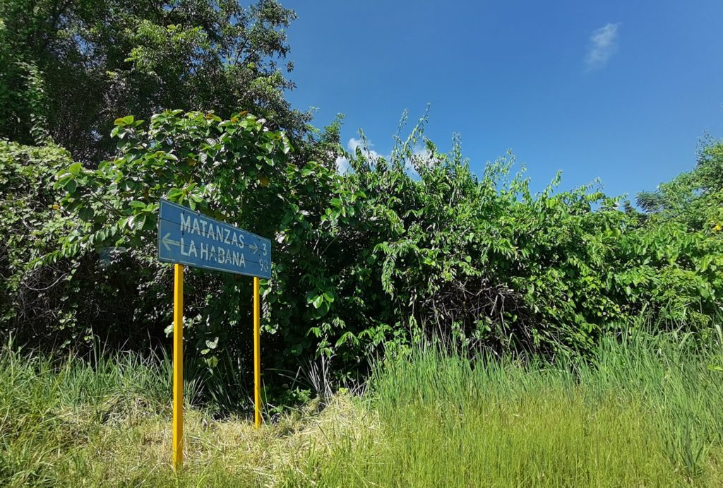 Sign to Matanzas, Cuba